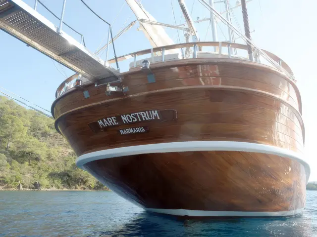 Yacht Mare Nostrum close up