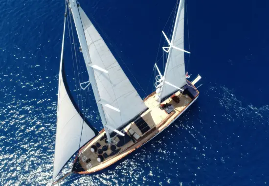 Yacht Voyage aerial view