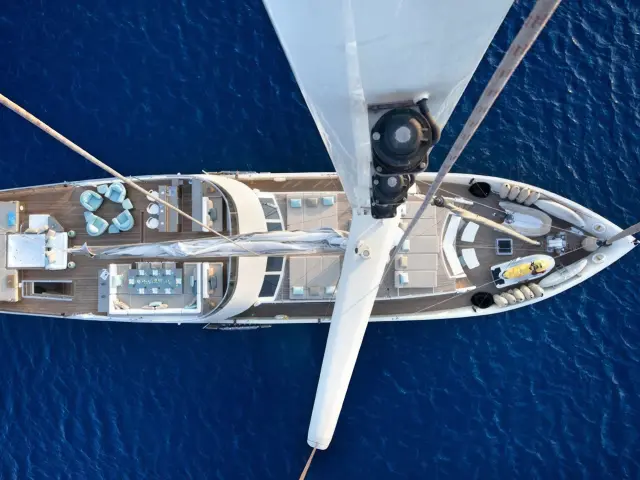 Yacht Mermaid aerial view