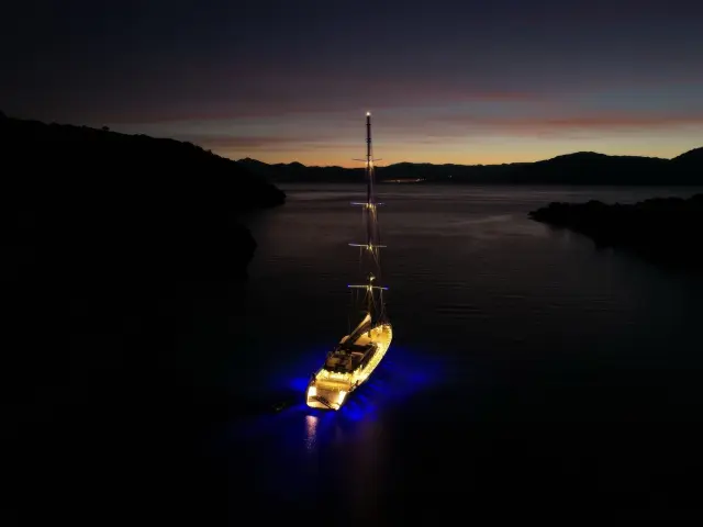 Yacht Sun of Wind aerial view