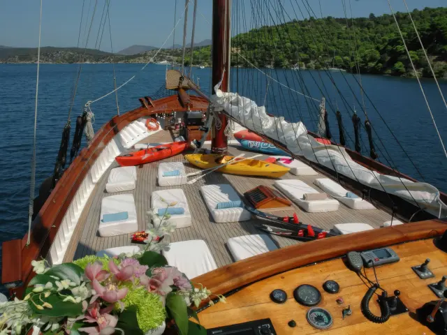 Yacht Matina deck