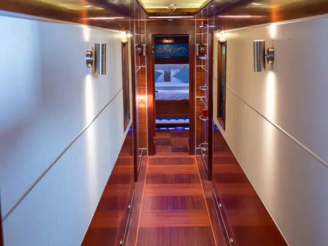 Yacht La Bella Vita hallway