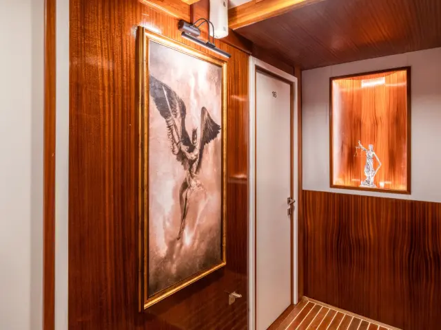 Yacht Boreas hallway