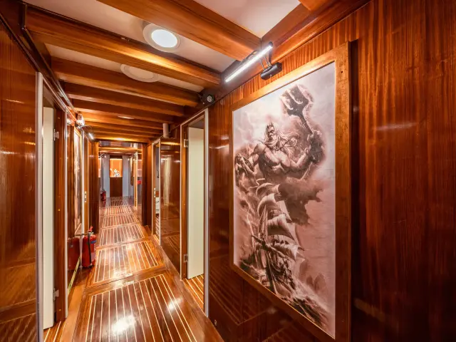 Yacht Boreas hallway