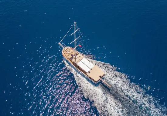 Yacht Freedom aerial view