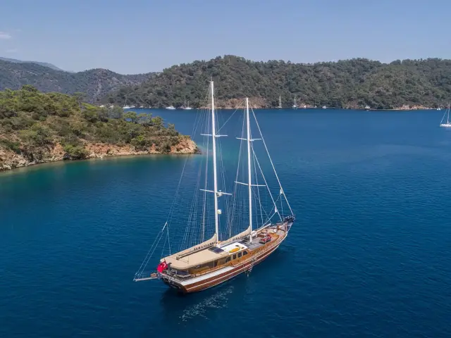Yacht Sema Tuana aerial view