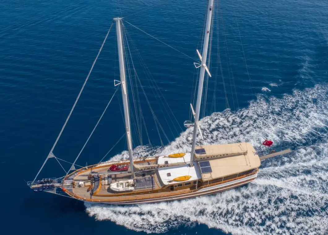 Yacht Sema Tuana aerial view