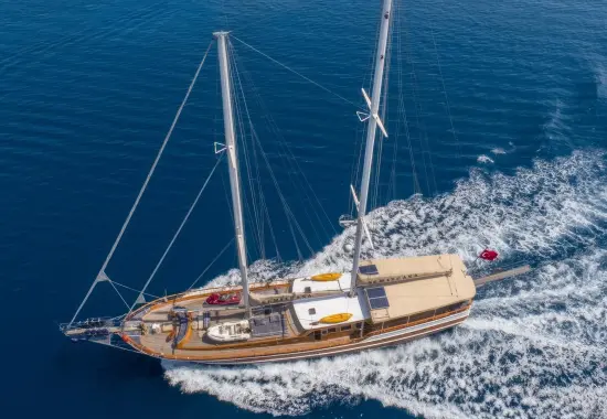 Yacht Sema Tuana aerial view