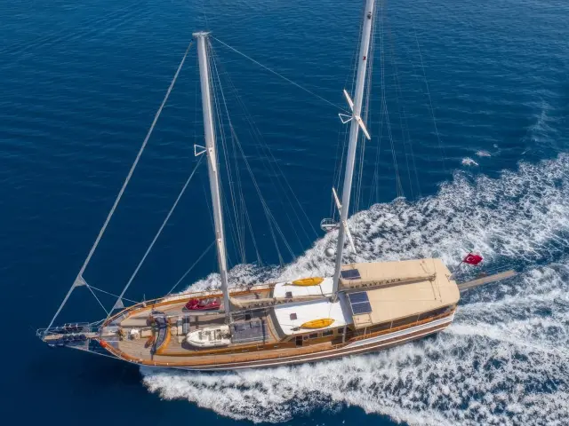 Yacht Sema Tuana aerial view