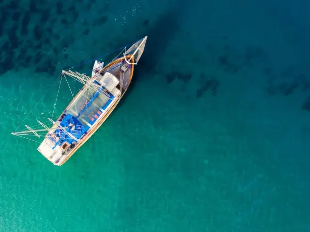Yacht Tajna Mora aerial view