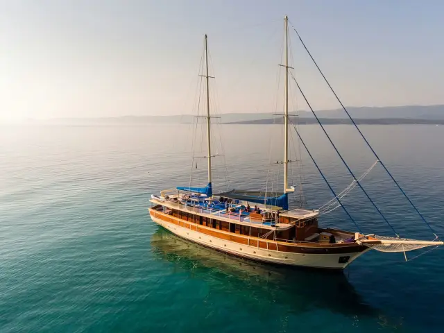 Yacht Tajna Mora aerial view