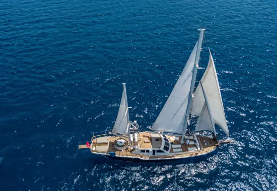 Yacht Luja aerial view