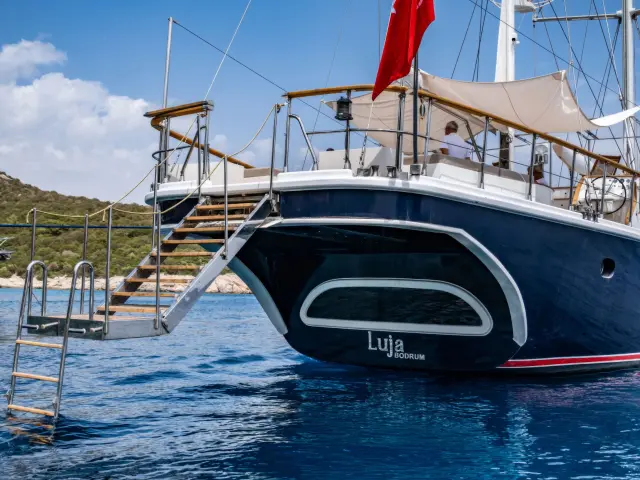 Yacht Luja back view