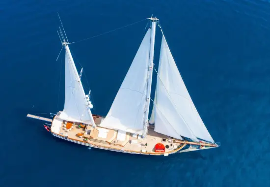 Yacht Grande Mare aerial view