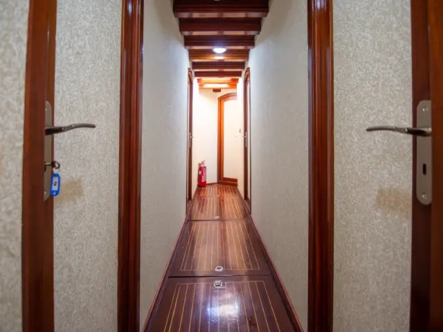 Yacht Hemera hallway