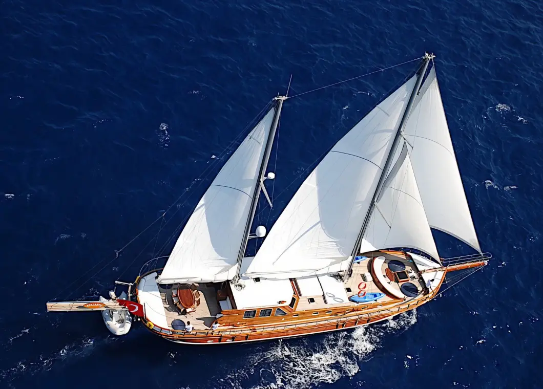 Yacht Atalante aerial view