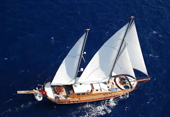 Yacht Atalante aerial view
