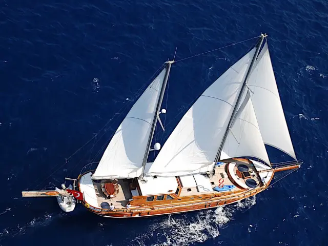 Yacht Atalante aerial view