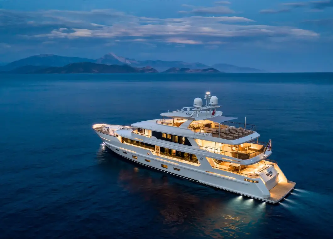 Yacht Sunrise aerial view