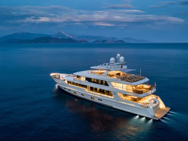 Yacht Sunrise aerial view