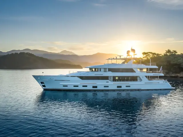Yacht Sunrise side view