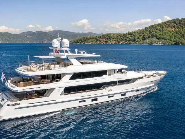 Yacht Sunrise side view