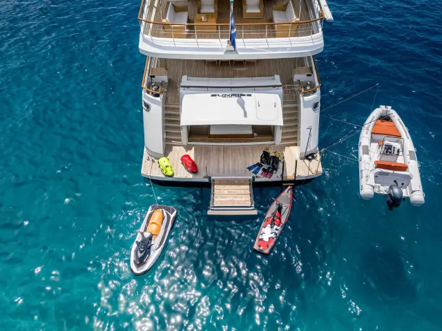 Yacht Sunrise back view