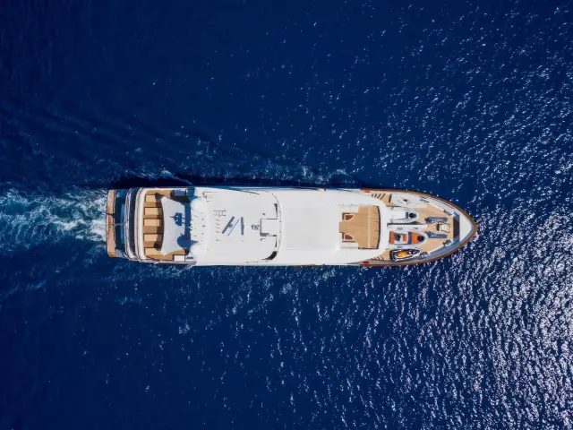 Yacht Sunrise aerial view