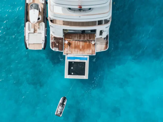 Yacht Moca aerial view