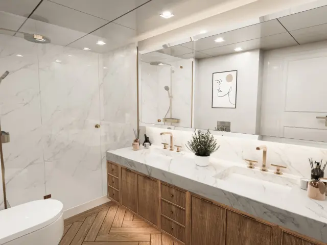 Yacht Illusion II cabin bathroom