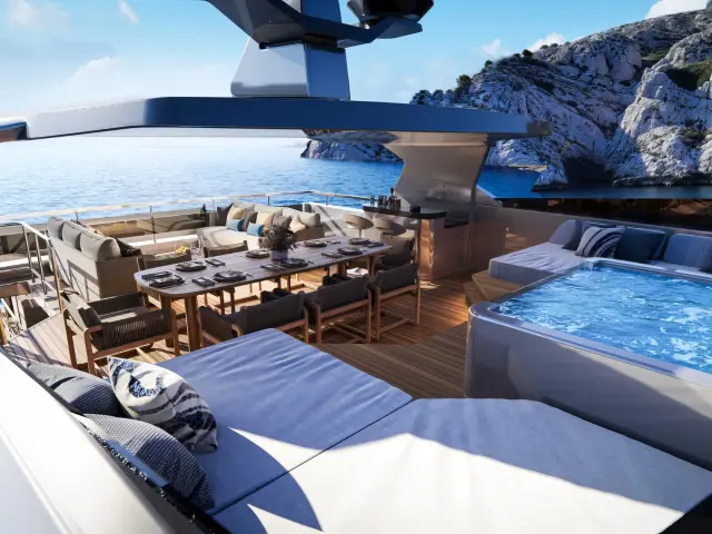 Yacht Illusion II flybridge