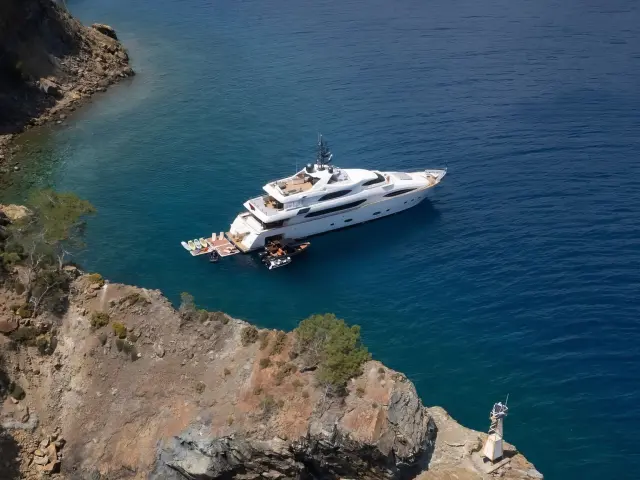 Yacht Ariela on anchor