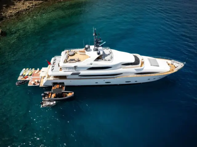 Yacht Ariela on anchor