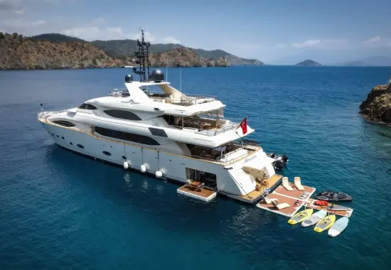 Yacht Ariela on anchor