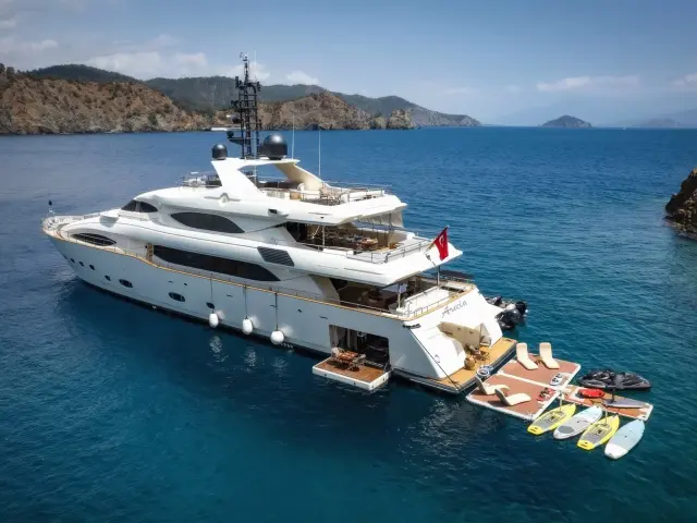 Yacht Ariela on anchor