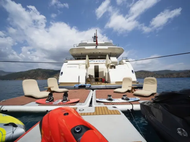 Yacht Ariela back view