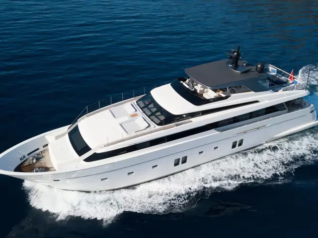 Yacht Morning Star aerial view