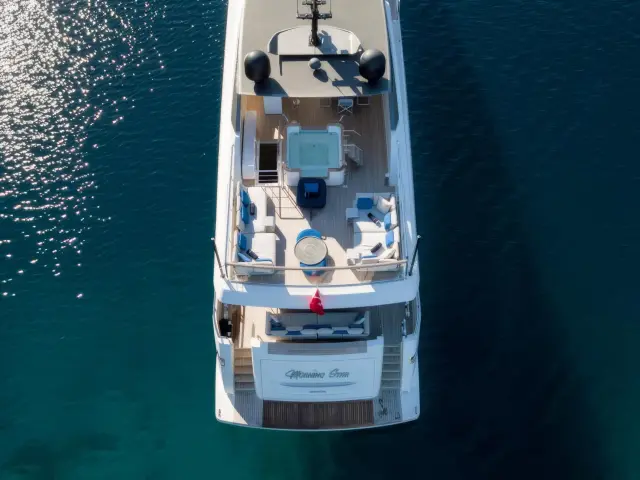 Yacht Morning Star aerial view