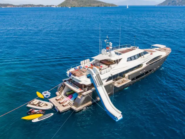 Yacht Thalyssa aerial view