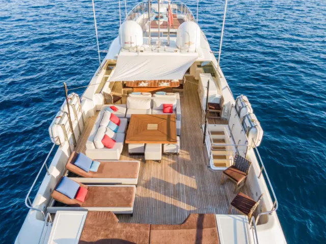 Yacht Thalyssa aerial view