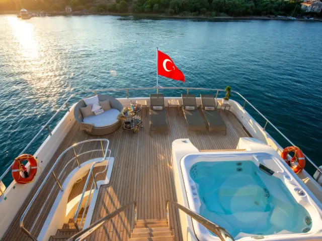 Yacht Panfeliss aerial view