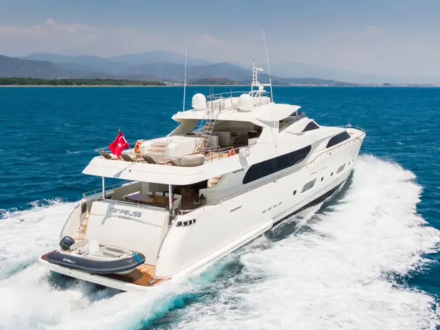 Yacht Panfeliss back view