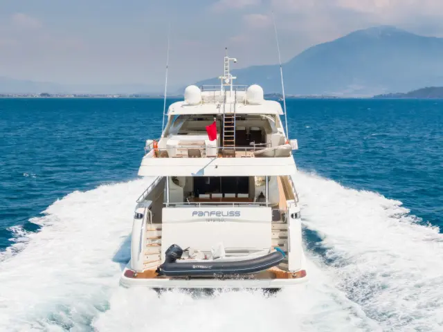 Yacht Panfeliss back view