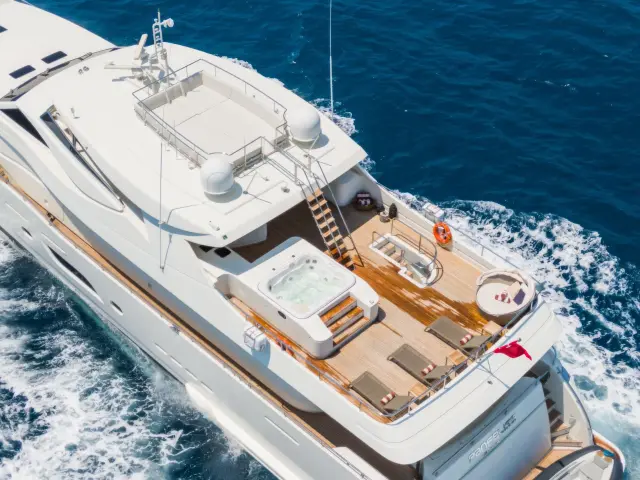 Yacht Panfeliss aerial view