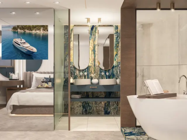 Yacht Bella cabin bathroom