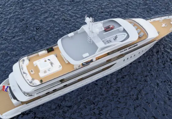 Yacht Alfa Mario aerial view
