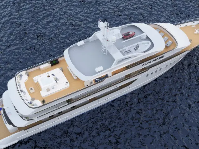 Yacht Alfa Mario aerial view