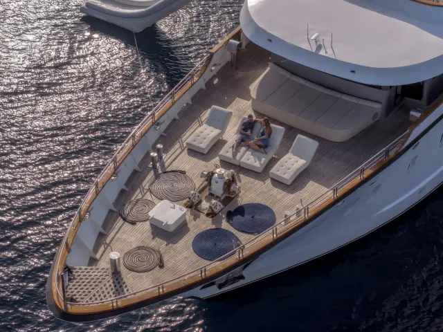 Yacht Cristal aerial view