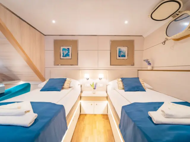 Yacht Riva cabin