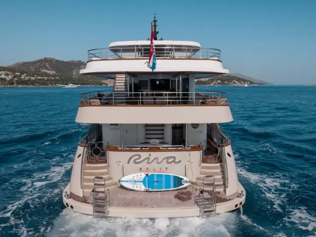 Yacht Riva back view
